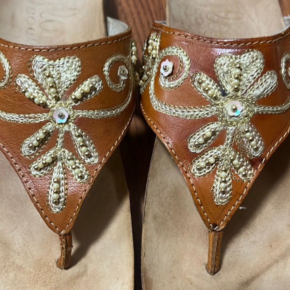 Glam Souls Beaded Embroidered Sandals Size 7 - Picture 3 of 16